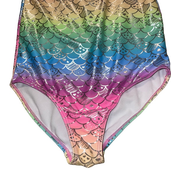 Bmagical By Bt Ween Girls One Piece Swimsuit Rainbow Mermaid Print Size 10 - Picture 3 of 5